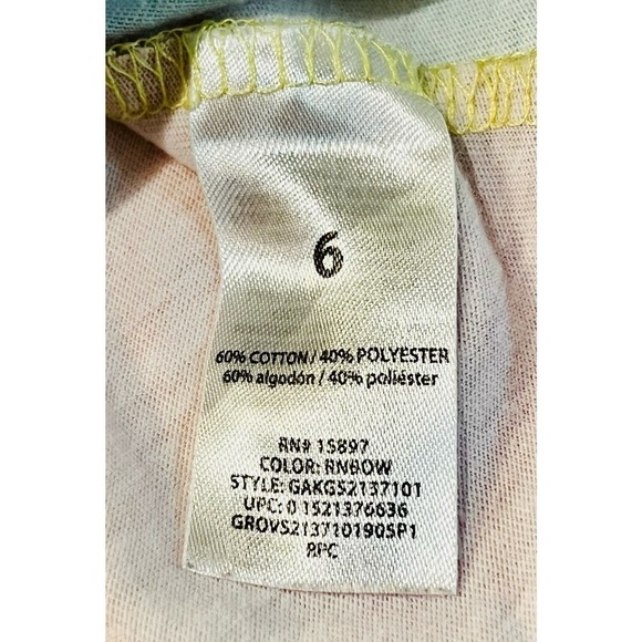 365 Kids from Garanimals emoji tie dye t-shirt - size 6 - Picture 2 of 5